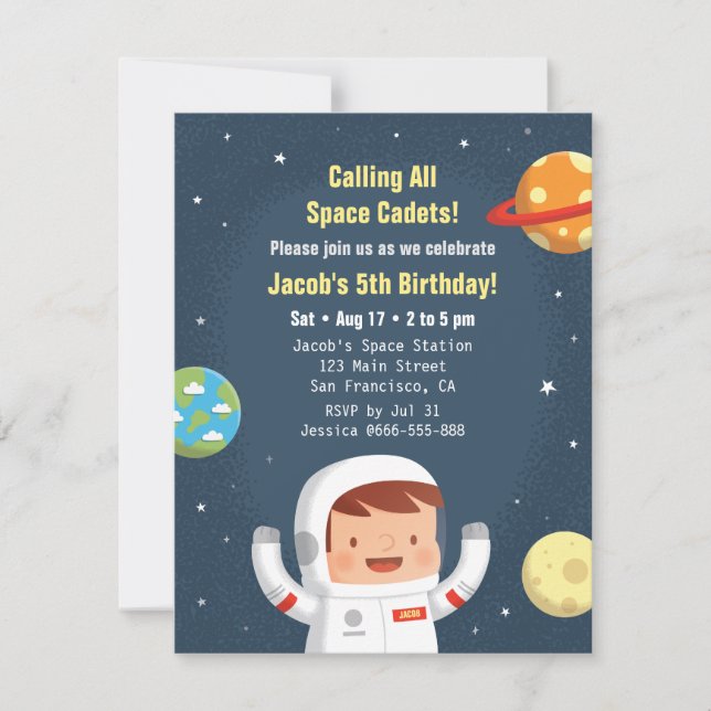 Tarjetas de Invitación de Cumpleaños para Niños de (Anverso)