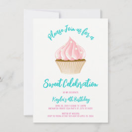 Tarjetas de Invitación de Cupcake para Celebración