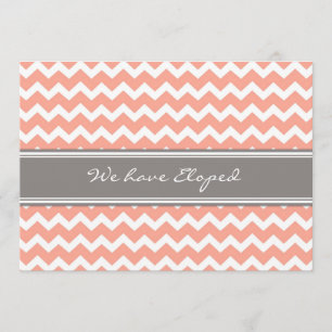 Tarjetas de Invitación de Elopement Gray de Chevro