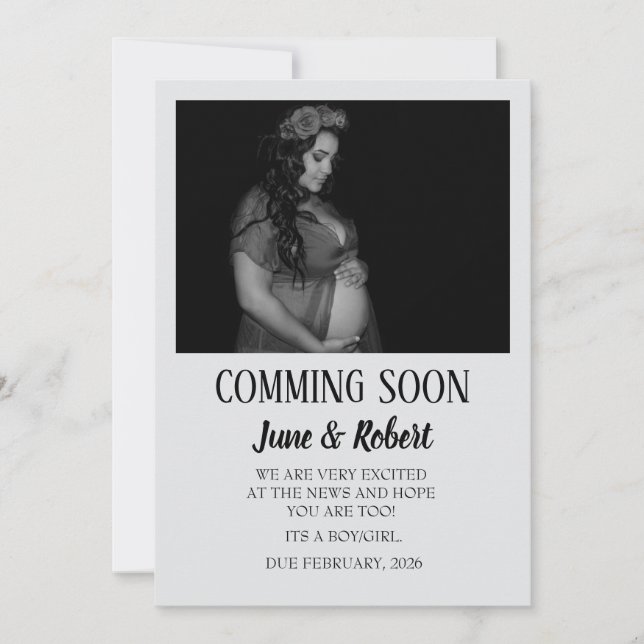 Tarjetas de invitación de embarazo (Anverso)