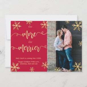 Tarjetas de Invitación de embarazo de Navidades de