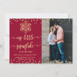 Tarjetas de Invitación de embarazo de Navidades fo