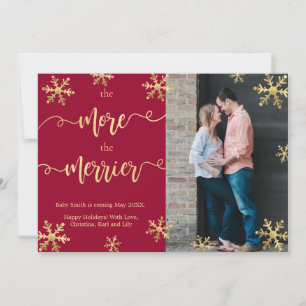 Tarjetas de Invitación de embarazo de Navidades fo