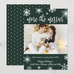 Tarjetas de Invitación de embarazo de Navidades fo