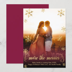Tarjetas de Invitación de embarazo de Navidades fo