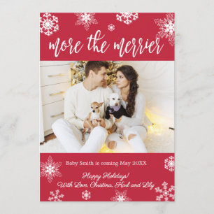 Tarjetas de Invitación de embarazo de Navidades fo