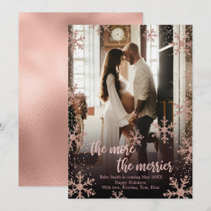 Tarjetas de Invitación de embarazo de Navidades fo