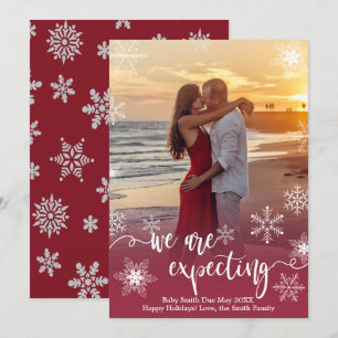 Tarjetas de Invitación de embarazo de Navidades fo
