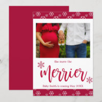 Tarjetas de Invitación de embarazo de Navidades ro