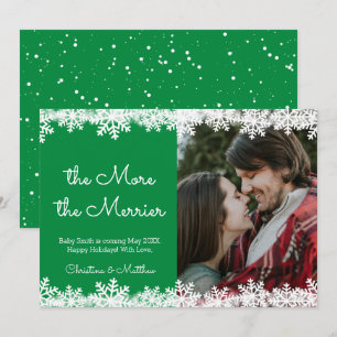 Tarjetas de Invitación de embarazo de Navidades ve
