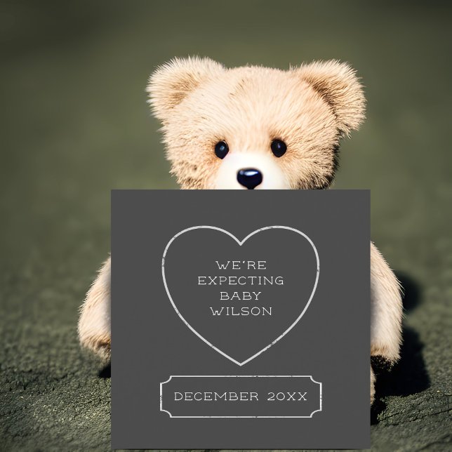 Tarjetas de Invitación de embarazo en el corazón d (Subido por el creador)