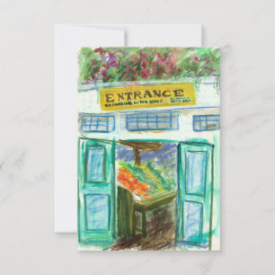 Tarjetas de invitación de entrada al mercado (Pike