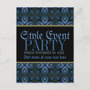 Tarjetas de invitación de fiesta con patrón de som