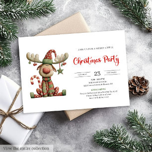 Tarjetas de Invitación de Fiesta de Ciervos Navide