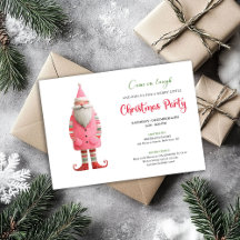 Tarjetas de Invitación de Fiesta Navideña Divertid