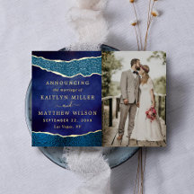 Tarjetas de Invitación de fotos de Boda elegante