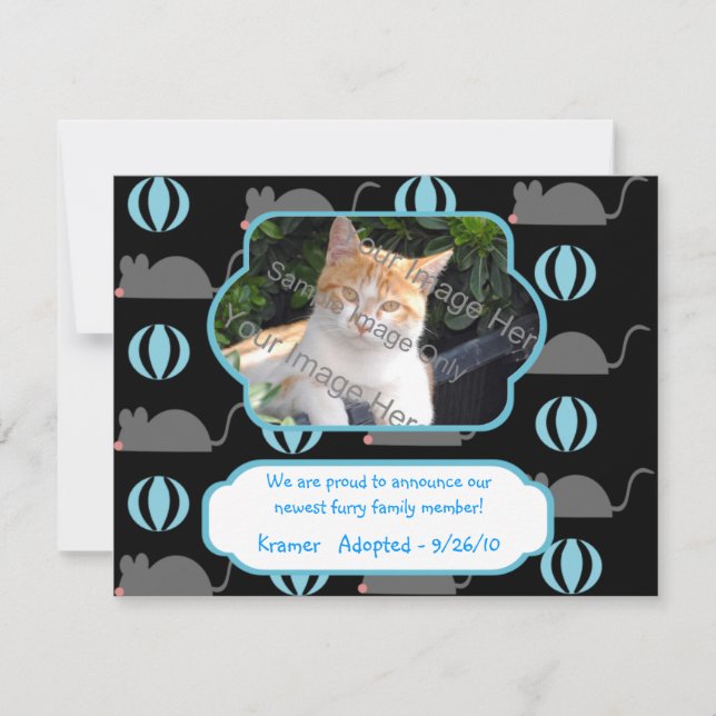 Tarjetas de Invitación de fotos para adopción del  (Anverso)