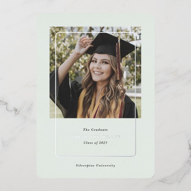 tarjetas de invitación de graduación de foto de mo (Anverso)