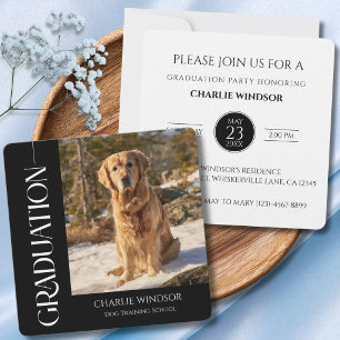 Tarjetas de Invitación de Graduación de Perros Neg