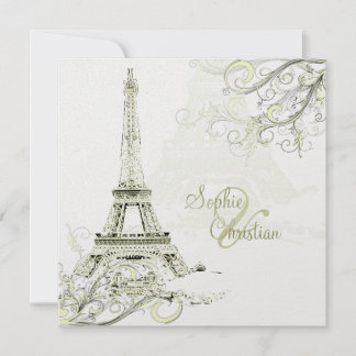 Tarjetas de invitación de la TORRE EIFFEL de PixDe