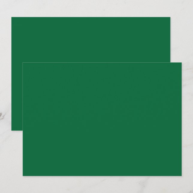 Tarjetas de Invitación de Lujo Esmeralda Verde Min (Anverso / Reverso)