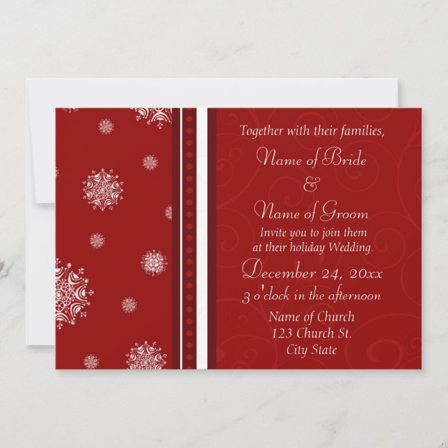 Tarjetas de invitación de matrimonio para Navidade (Anverso)