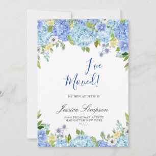 Tarjetas de Invitación de movimiento floral Blue H
