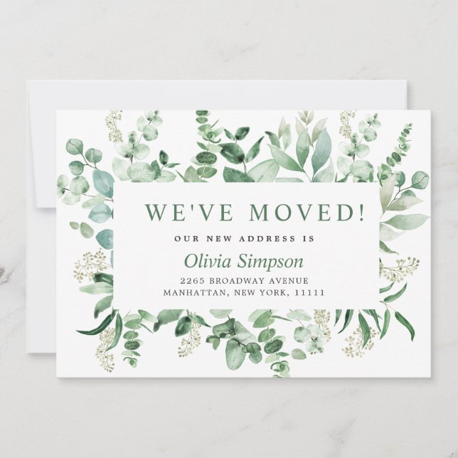 Tarjetas de Invitación de navegación Eucalyptus Mo (Anverso)