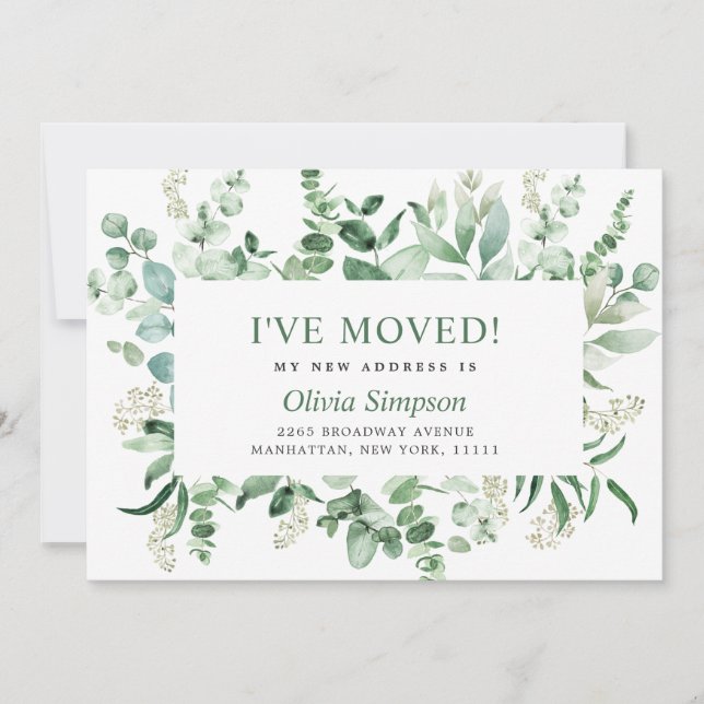 Tarjetas de Invitación de navegación Eucalyptus Mo (Anverso)