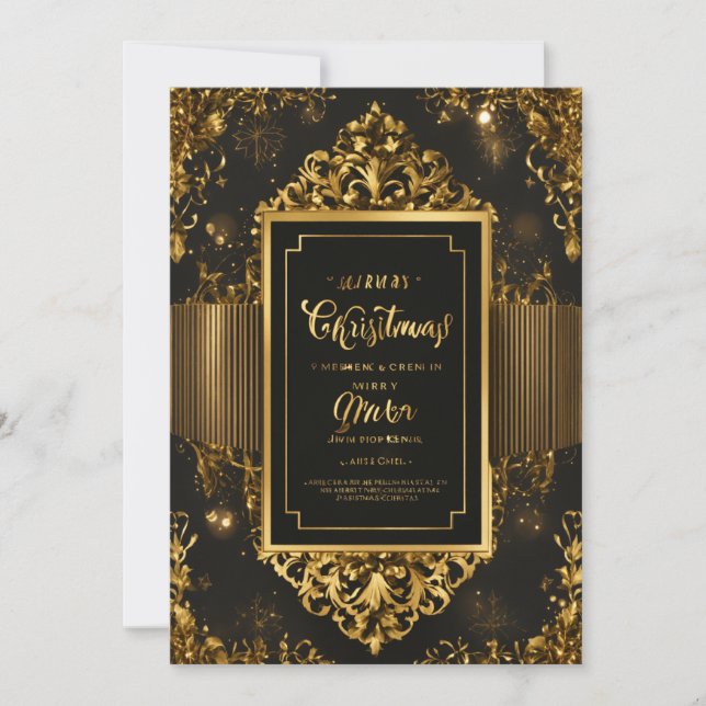 tarjetas de invitación de navidad (Anverso)