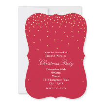 Tarjetas de Invitación de Navidad con puntos de pa