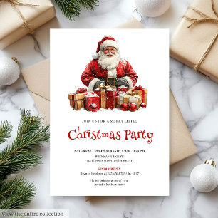 Tarjetas de Invitación de Navidad Editable de Sant