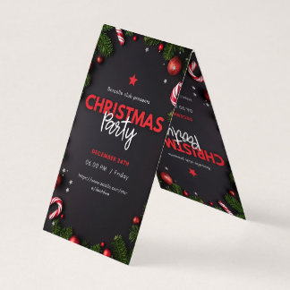 "Tarjetas de Invitación de Navidad Elegantes y Dec