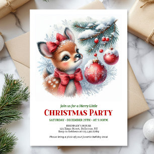 Tarjetas de invitación de Navidad para niños con c