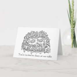 Tarjetas de invitación de tabla repletas