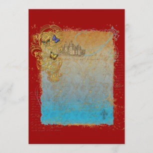 Tarjetas de Invitación del Castillo de Cuento de H