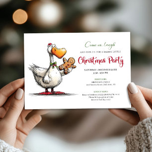 Tarjetas de Invitación Divertidas de Navidad con u