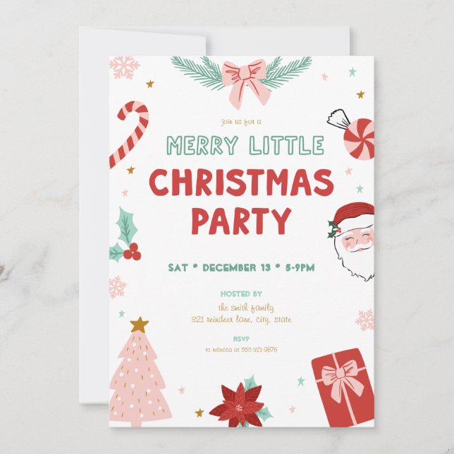 Tarjetas de Invitación Divertidas para una Fiesta  (Anverso)