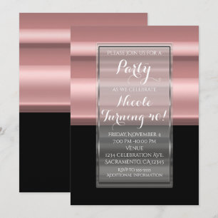 Tarjetas de Invitación Elegantes de Cumpleaños Ros