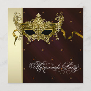 Tarjetas de Invitación Elegantes de Fiesta de Másc