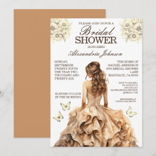 Tarjetas de Invitación Elegantes de Oro para Despe