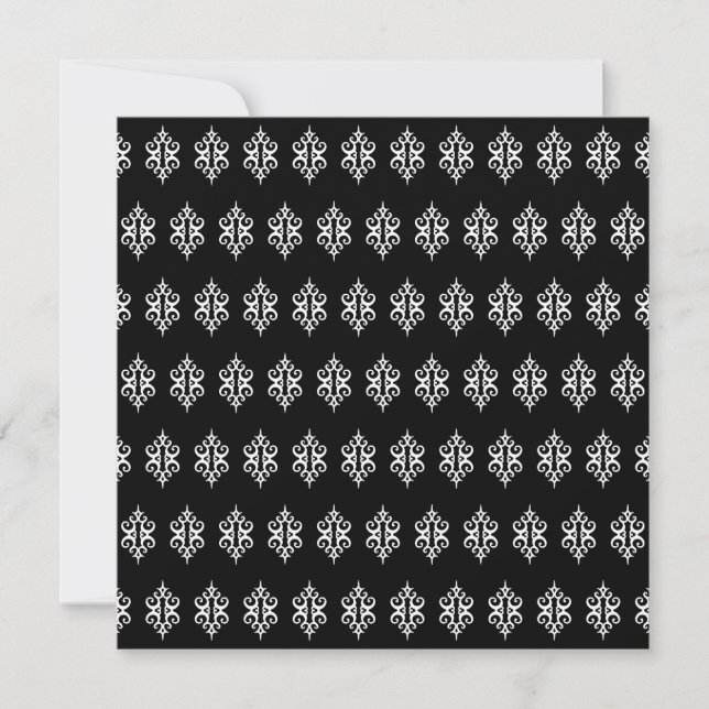 Tarjetas de Invitación Elegantes en Blanco y Negro (Anverso)