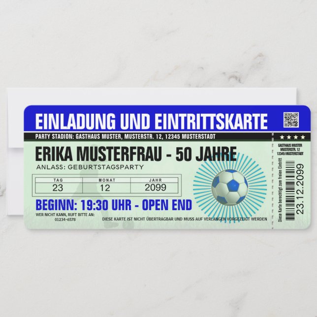 Tarjetas de invitación invitaciones cumpleaños (Anverso)