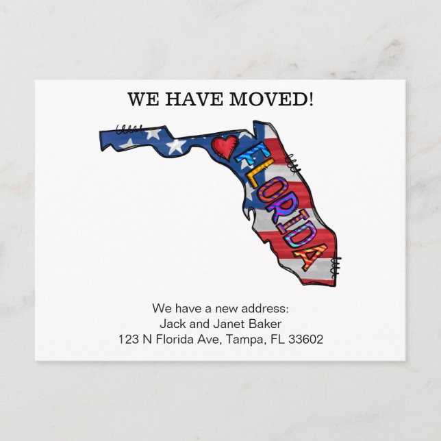 Tarjetas de Invitación móvil del estado de Florida (Anverso)