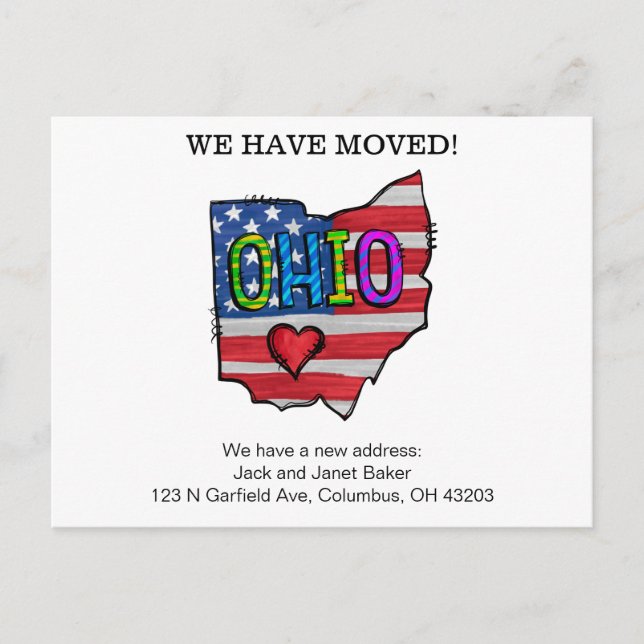 Tarjetas de Invitación móvil del estado de Ohio (Anverso)