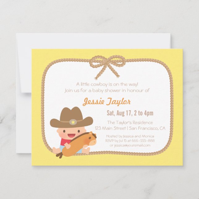 Tarjetas de Invitación para Baby Shower con Tema d (Anverso)