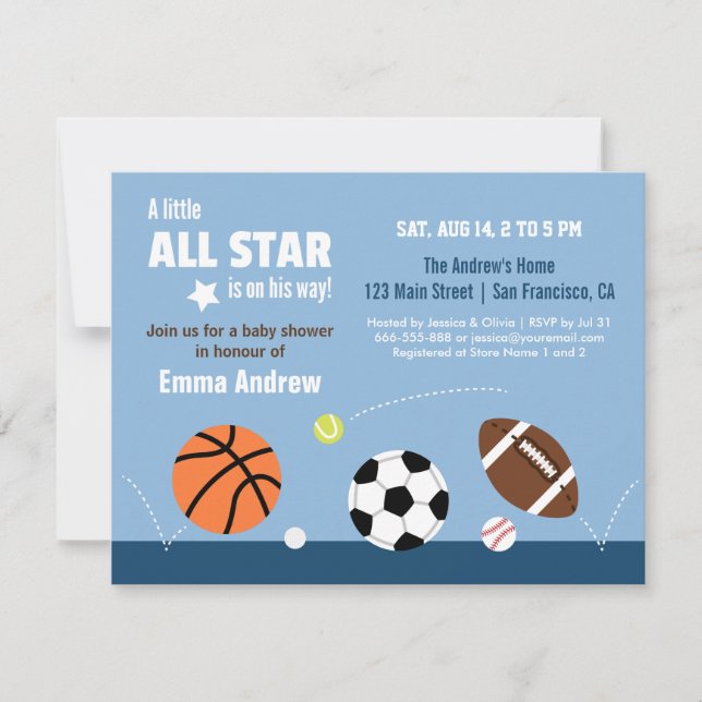 Tarjetas de Invitación para Baby Shower con Tema d (Anverso)