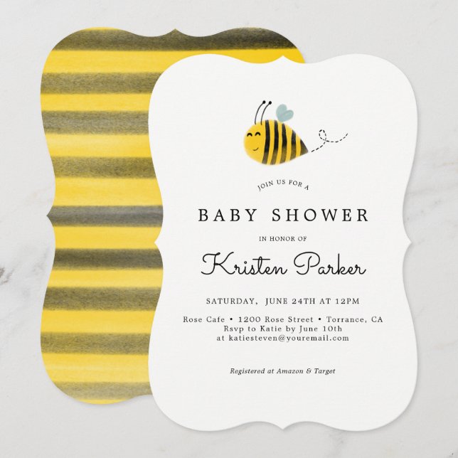Tarjetas de invitación para Baby Shower con temas  (Anverso / Reverso)