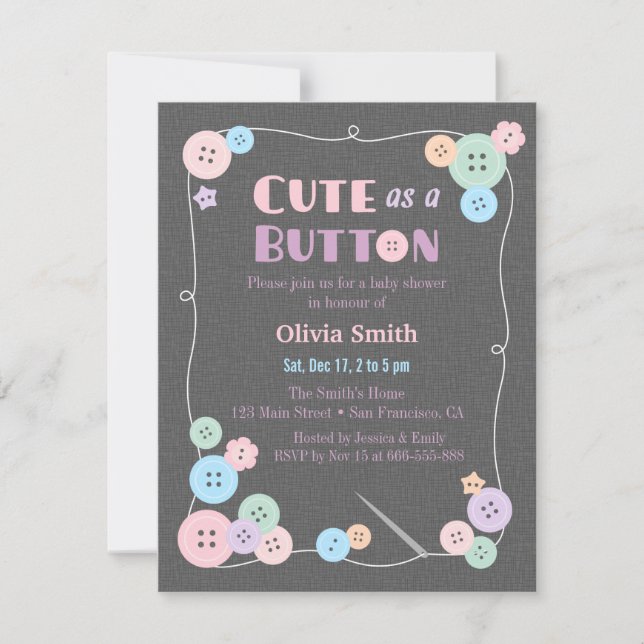 Tarjetas de Invitación para Baby Shower de Bebe Si (Anverso)