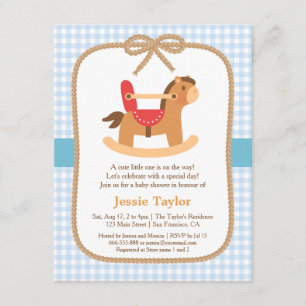 Tarjetas de Invitación para Baby Shower de Caballo